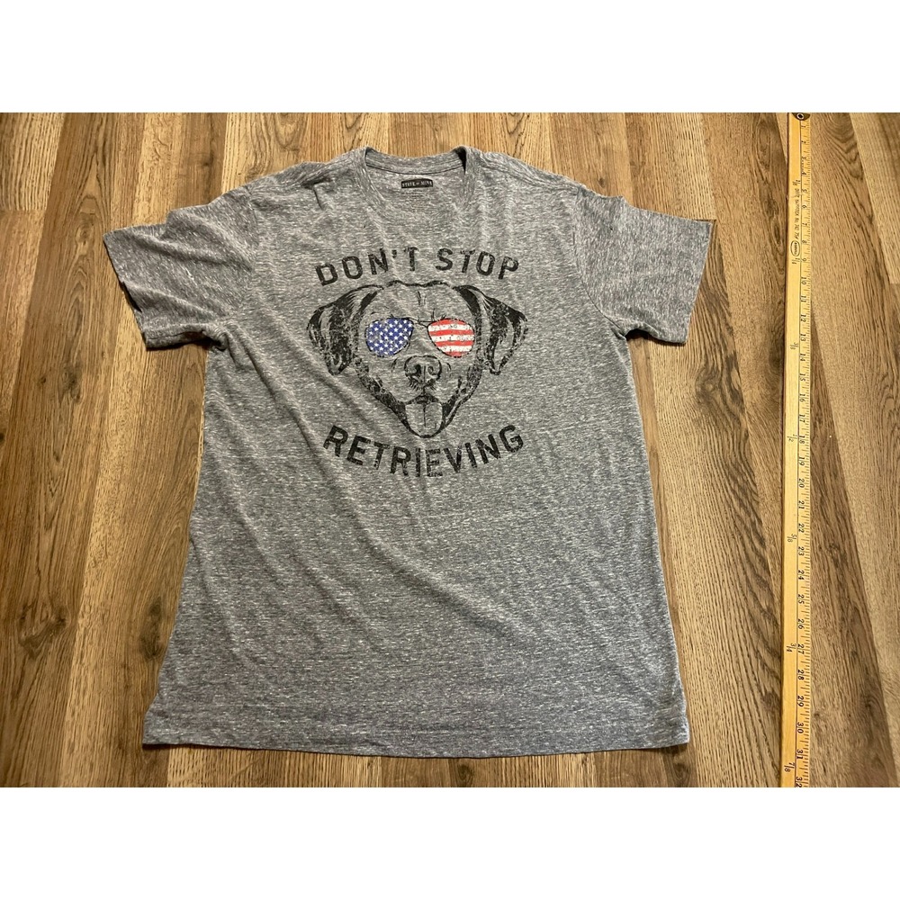 State of Mine Shirt, Women's Size Medium, Grey, Dog Don't Stop Retreving